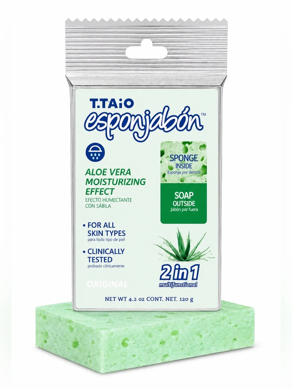 Esponjabón Aloe Vera Soap Sponge 2-in-1 | Moisturizing